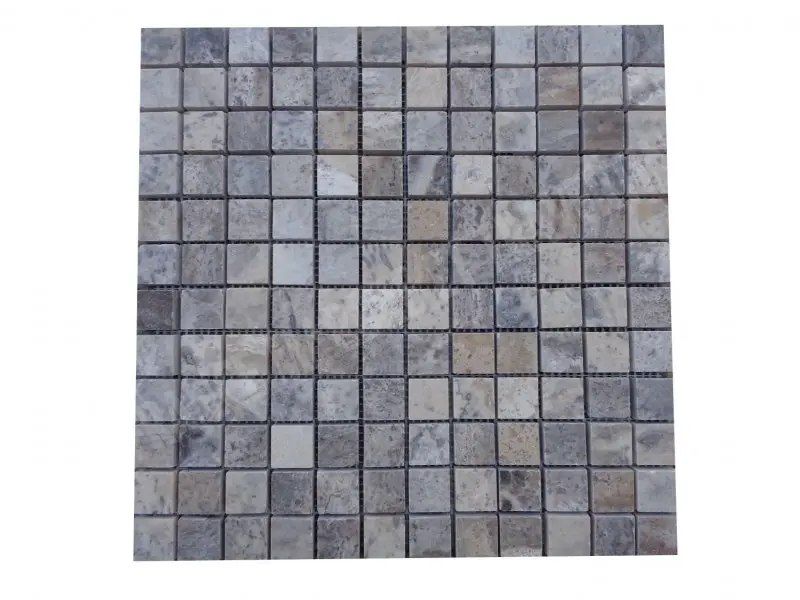Travertin Silver Mosaïque 2,3x2,3 cm 