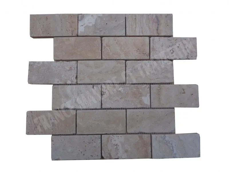 [2909] Travertin Scabos Mosaique 4,8x10 cm 