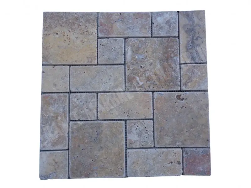 [2808] Travertin Jaune Mosaïque Modèle 3 Format 