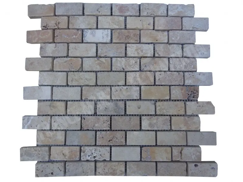 Travertin Jaune Mosaïque 2,3x4,8 cm 