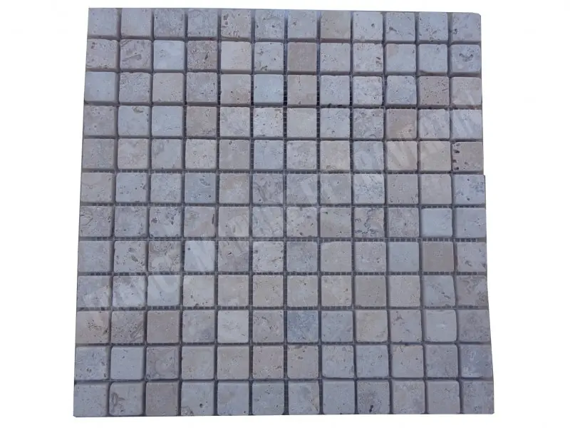 Travertin Scabos Mosaïque 2,3x2,3 cm 