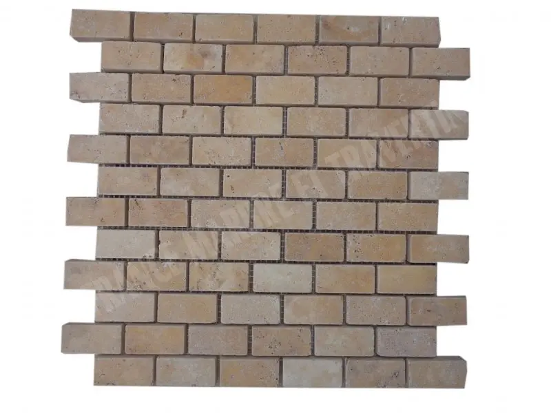 Travertin Jaune Mosaïque 2,3x4,8 cm 