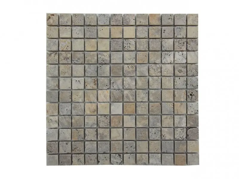 [553] Travertin Jaune Scabas Mosaïque 2,3x2,3 cm 