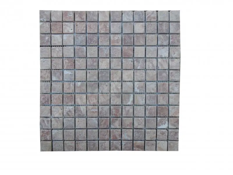 Travertin Rose Mosaique 2,3x2,3 cm 