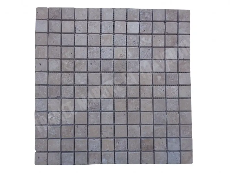 [2824] Travertin Walnut Mosaïque 2,3x2,3 cm 