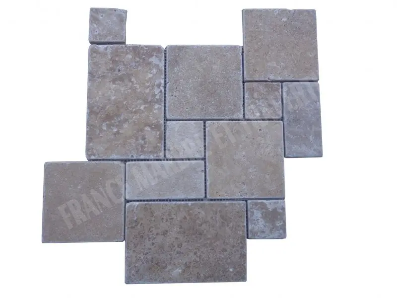 Travertin Noce Mosaïque Big Opus Romain 