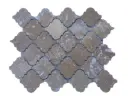 Travertin Noce Arabesque & Motif Mosaïque 31x26 cm 