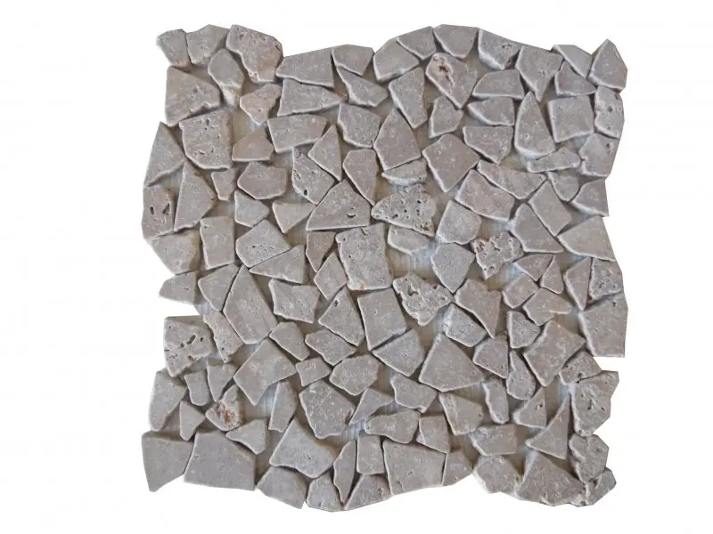 Travertin Noce Mosaïque Modèle Galet 