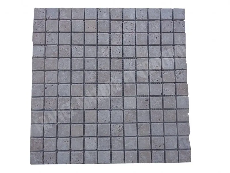 Travertin Noce Mosaïque 2,3x2,3 cm 