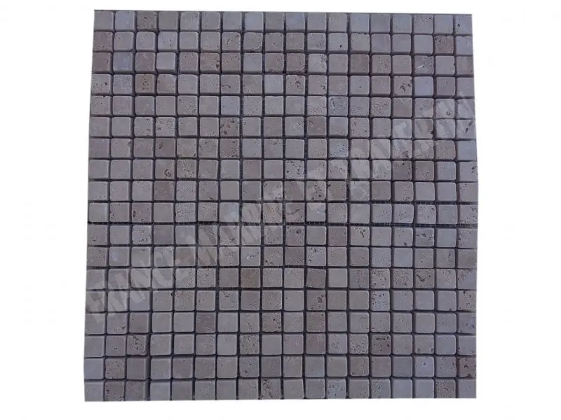 Travertin Noce Mosaïque 1,5x1,5 cm 