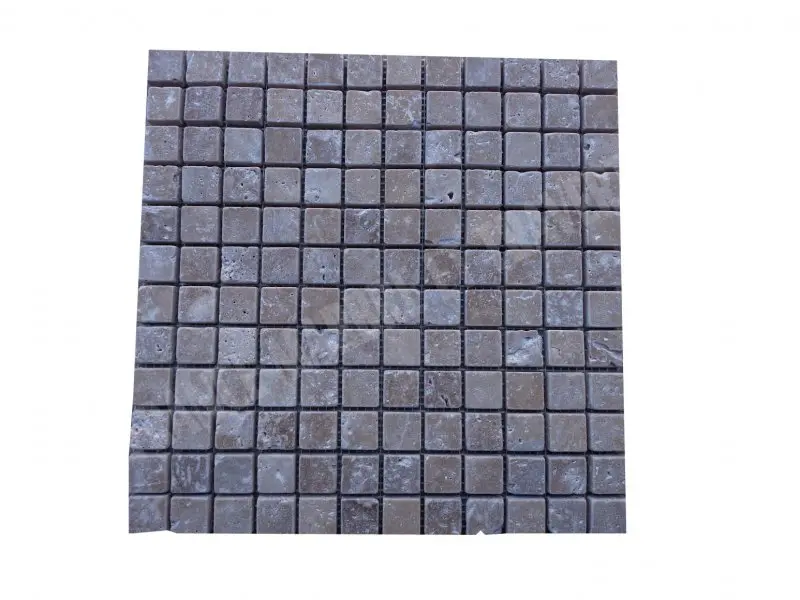 Travertin Noce Mosaïque 2,3x2,3 cm 