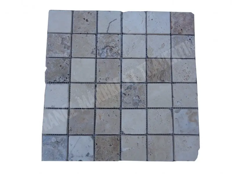 Travertin Multicolore Mosaïque 4,8x4,8 cm 