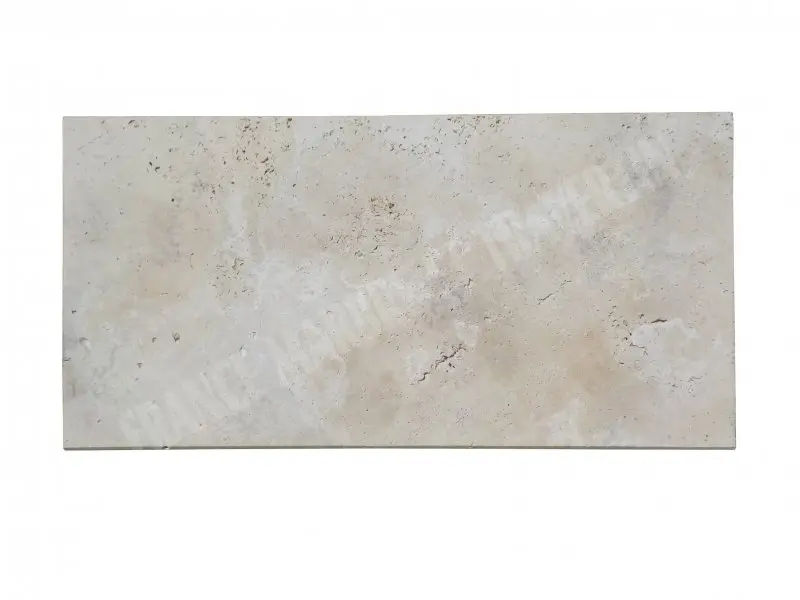 Travertin Beige Clair Margelle de Piscine 2 Bord Chanfreiné