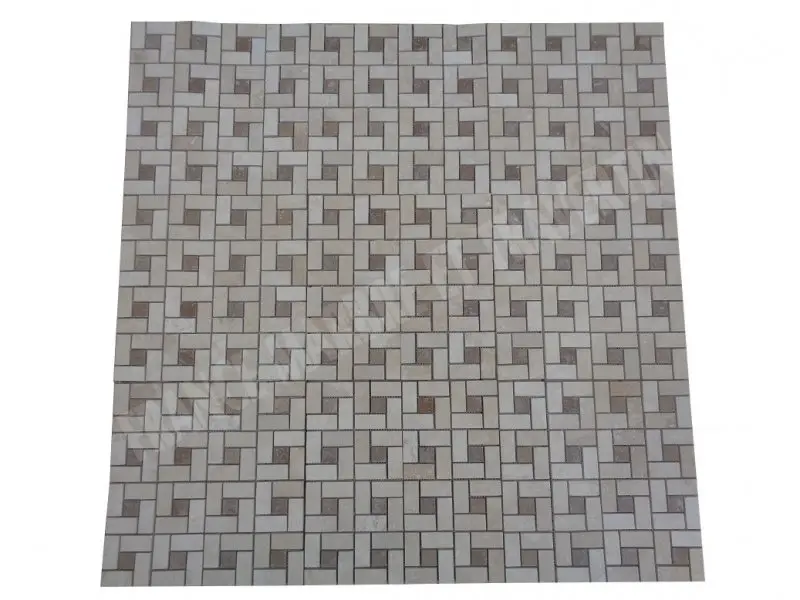 Travertin Beige - Noce Mosaïque Modèle Target 