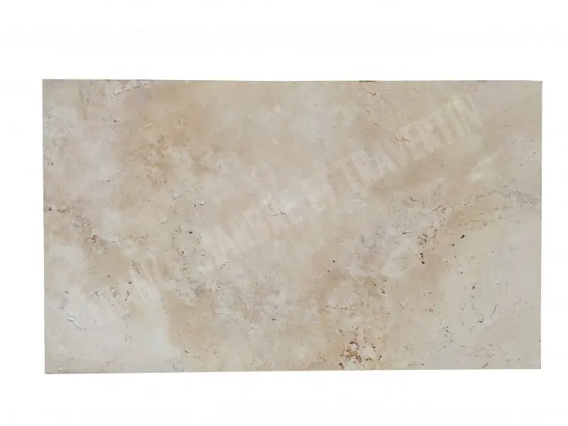Travertin Beige Clair Margelle de Piscine 2 Bord Chanfreiné