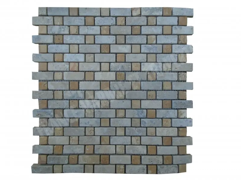 Travertin Silver - Jaune Mosaïque Modèle Bordeaux 