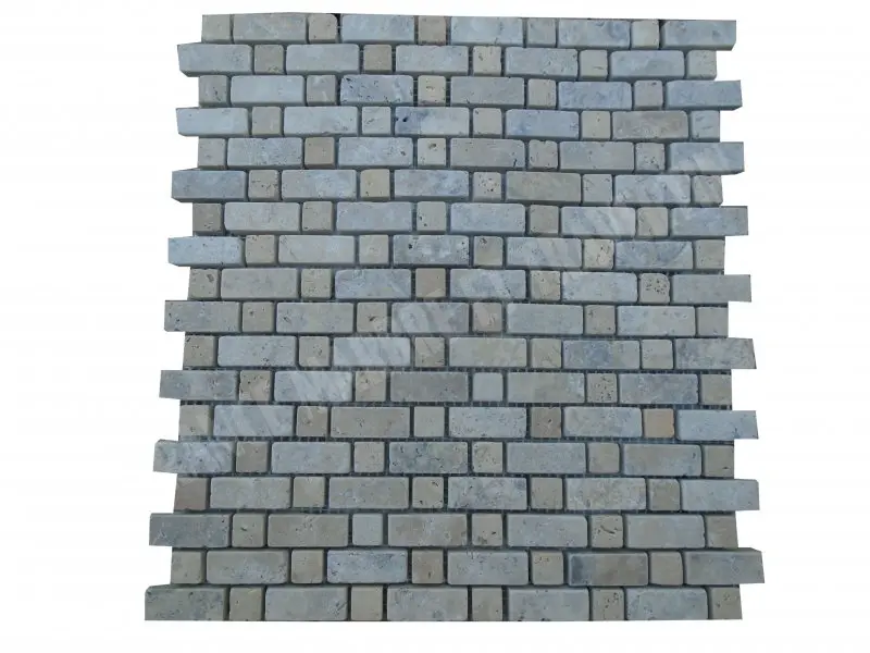 [2136] Travertin Silver - Beige Mosaïque Modèle Bordeaux 