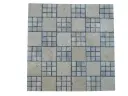 Travertin Beige - Silver Mosaïque Modèle Monaco  