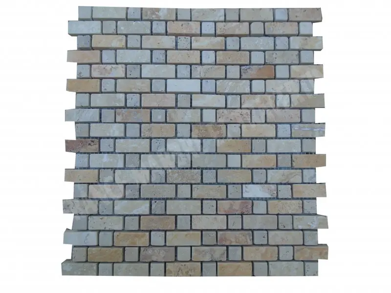 Travertin Jaune - Beige Mosaïque Modèle Bordeaux 