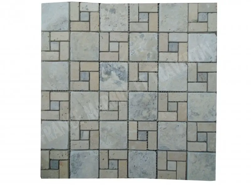 Travertin Silver - Beige Mosaïque Modèle Nice  