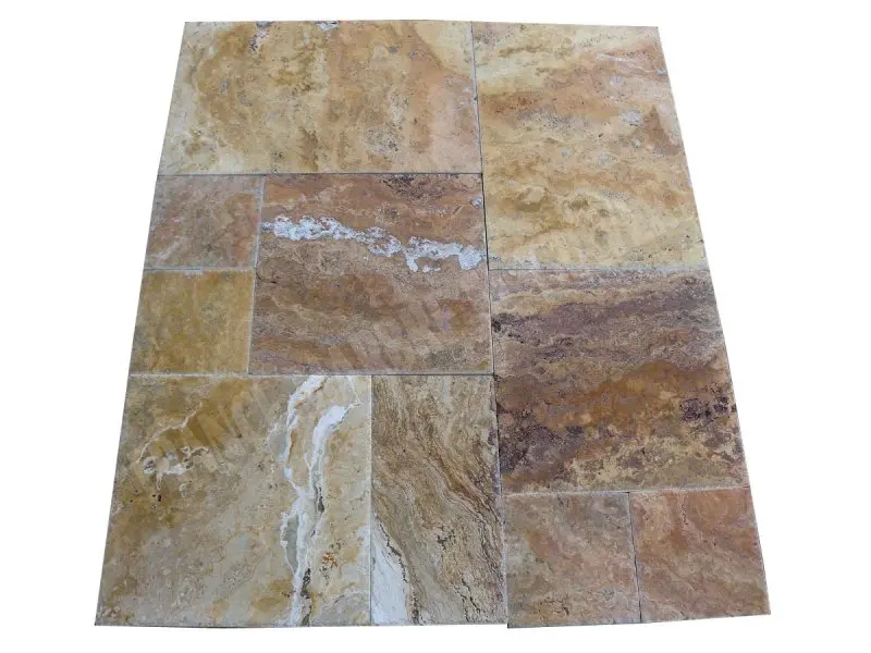 Travertin Valencia Jaune Scabas Opus Romain 