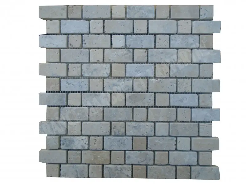 Travertin Silver - Jaune Mosaïque Modèle Bordeaux 