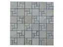 Travertin Beige - Silver Mosaïque Modèle Nice 