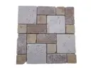 Travertin Multicolore Mosaïque Modèle 3 Format 