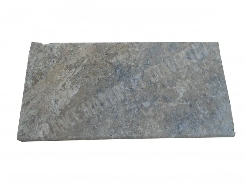 Travertin Silver Margelle de Piscine Bord Ogee 30,5x61 cm