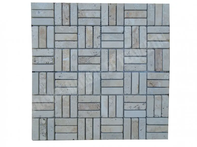 Travertin Beige - Jaune Mosaïque Modèle Lyon  