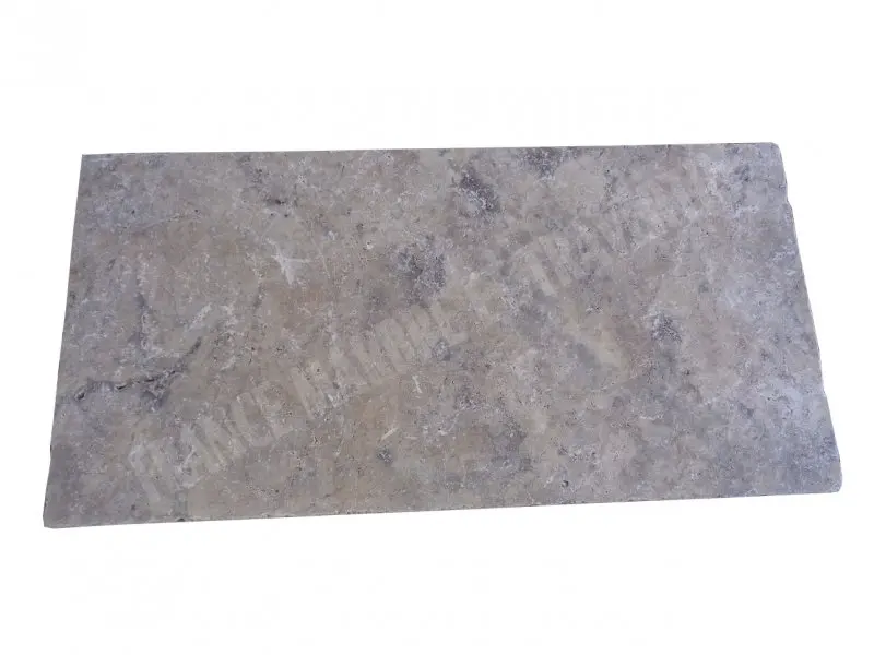 Travertin Silver Margelle de Piscine Bord Droit 30,5x61 cm