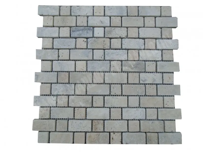 Travertin Silver - Beige Mosaïque Modèle Bordeaux 