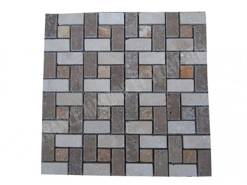 Travertin Multicolore Mosaïque Modèle Target 
