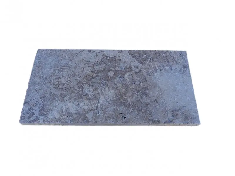 Travertin Walnut Margelle de Piscine Bord Droit 30,5x61 cm