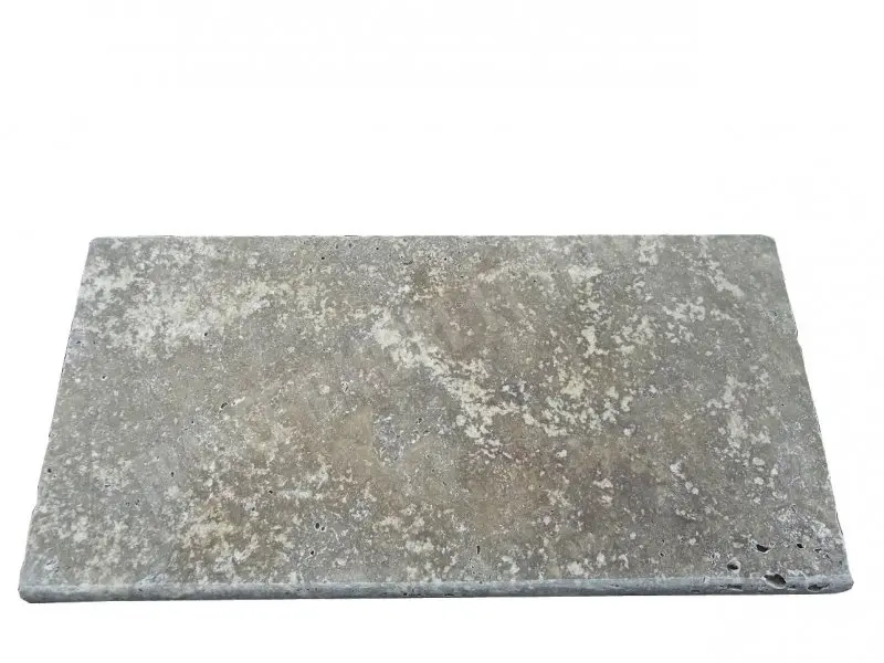 Travertin Walnut Margelle de Piscine Bord Arrondi 30,5x61 cm