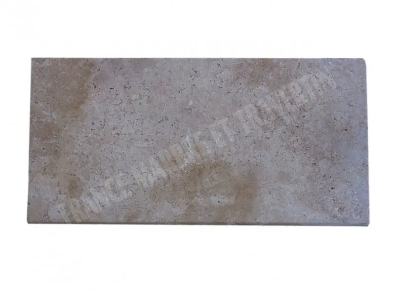 Travertin Walnut Margelle de Piscine Bord Arrondi 30,5x61 cm