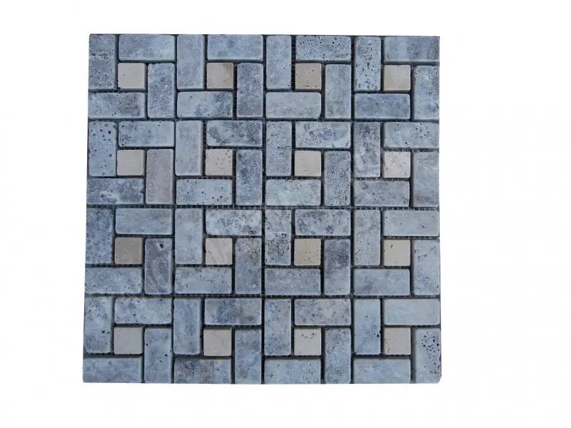 Travertin Silver - Beige Mosaïque Modèle Target 