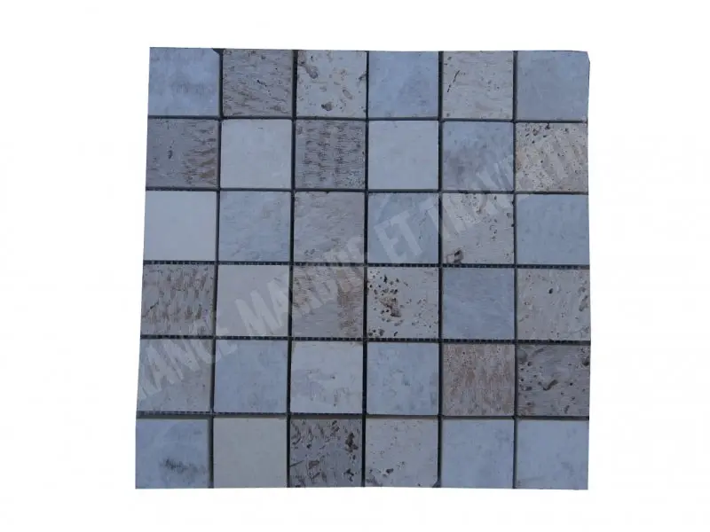 Travertin Multicolore Mosaïque 4,8x4,8 cm 