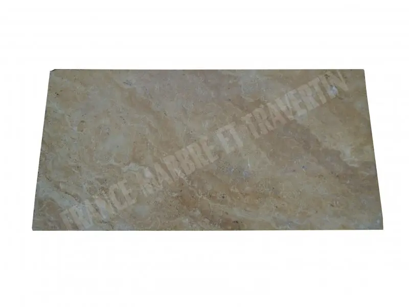 Travertin Jaune Margelle de Piscine Bord Droit 30,5x61 cm
