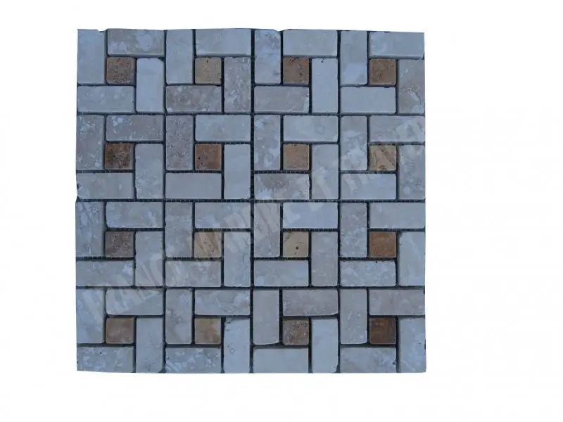 Travertin Beige - Jaune Mosaïque Modèle Target  