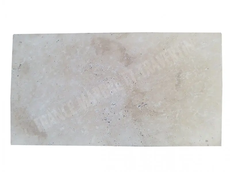 Travertin Beige Nuancé Margelle de Piscine Droit 33x61 cm