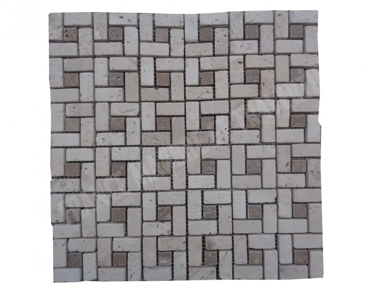 Travertin Beige - Noce Mosaïque Modéle Petit Target  