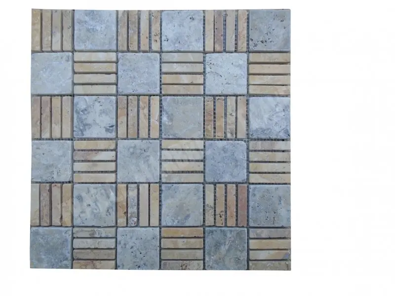 Travertin Silver - Jaune Mosaïque Modèle Paris  