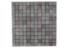Travertin Silver - Rouge Mosaïque 2,3x2,3 cm 