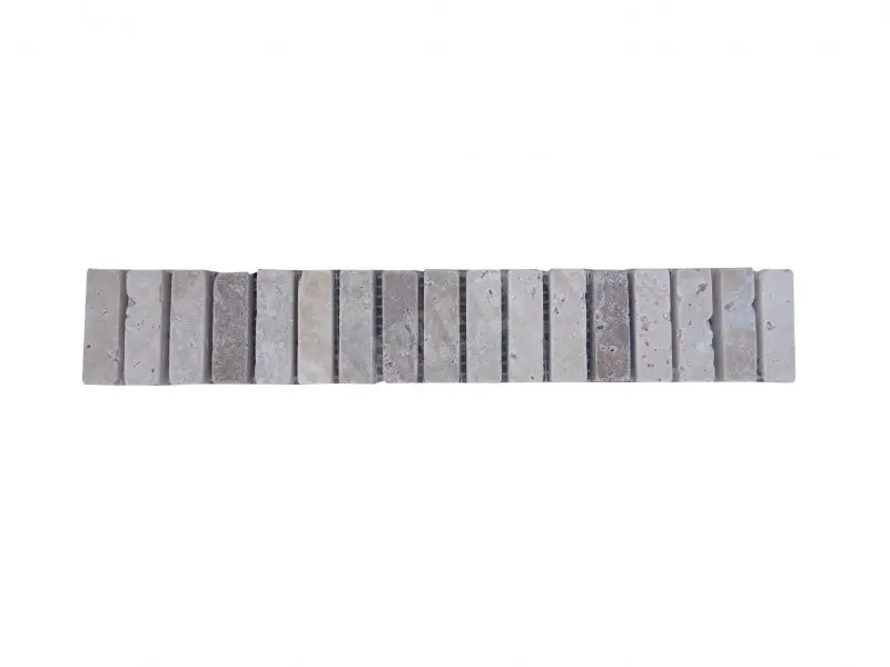 Travertin Beige & Noce Frise 30,5x5 cm 