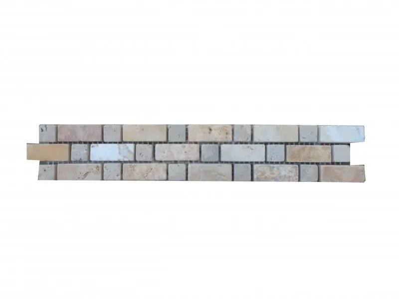 Travertin Jaune & Beige Bordeaux 1 Frise 30,5x5 cm 