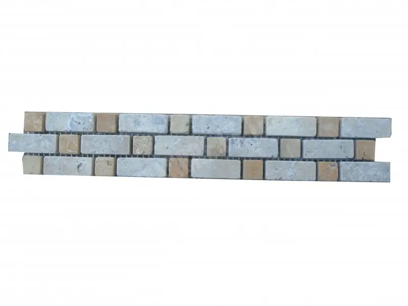 Travertin Silver & Jaune Bordeaux 1 Frise 30,5x5 cm 