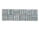 Travertin Beige & Silver Lyon 2 Frise 30,5x10 cm 