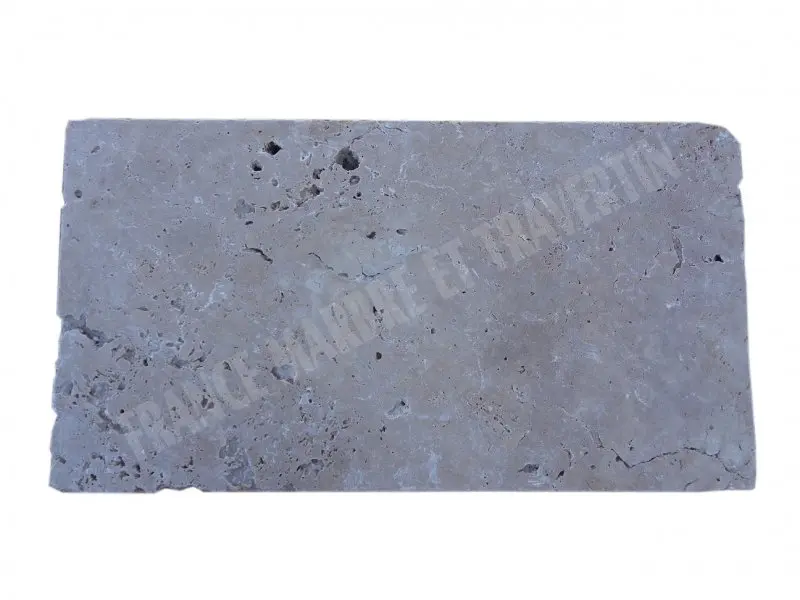 Travertin Beige Nuancé Margelle de Piscine Bord Droit 33x61 cm