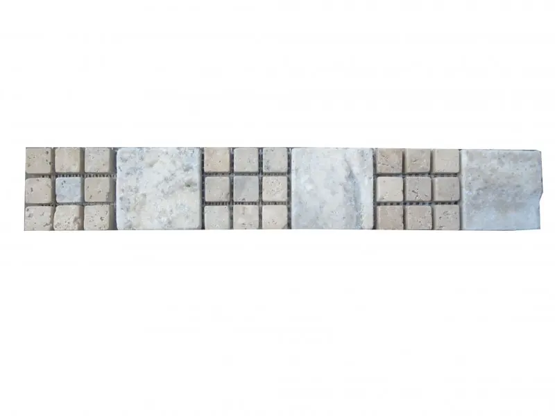 [2133] Travertin Silver & Beige Monaco Frise 30,5x5 cm 